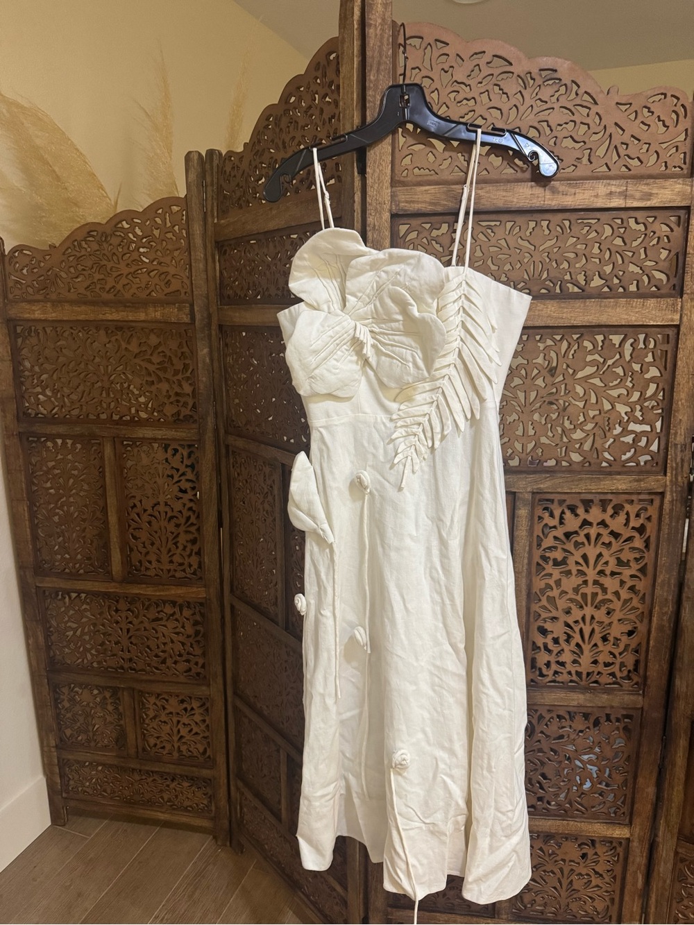 Farm Rio Off-White Garden Lenzing™ Ecovero™ Euroflax™ Midi Dress NEW NWT - Picture 3 of 4